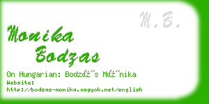 monika bodzas business card